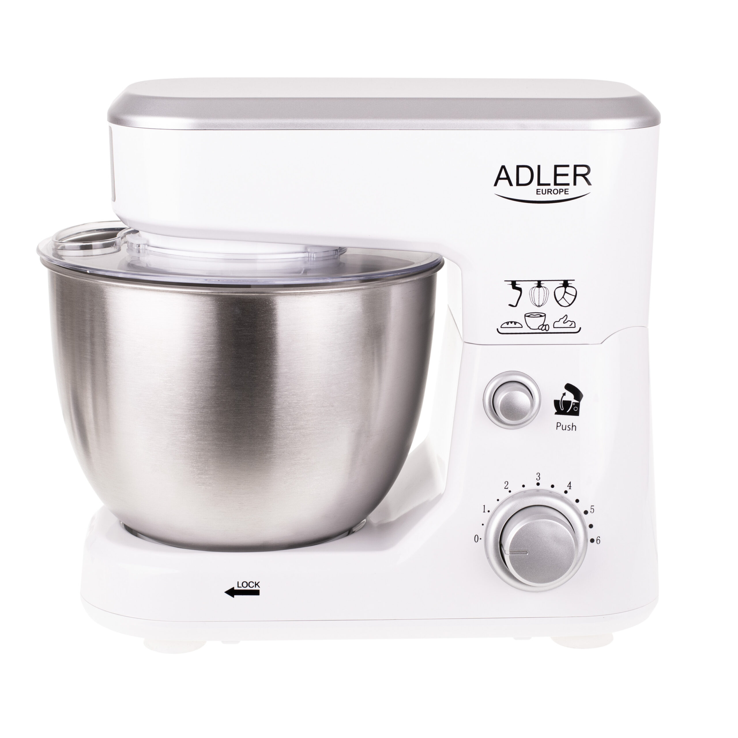 Adler | AD 4216 | 1000 W | Number of speeds 6 | Bowl capacity 4 L | White - Image 4