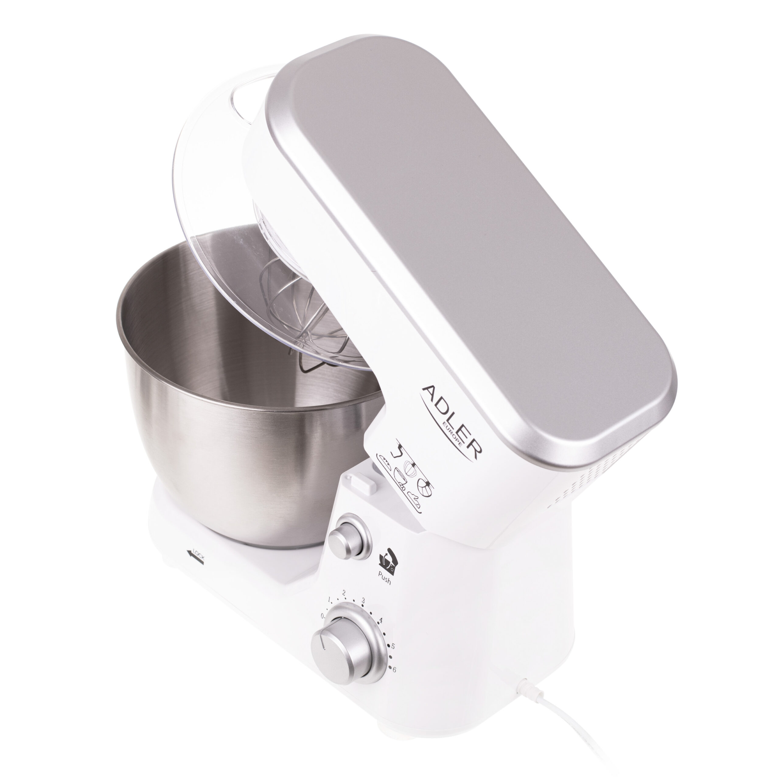 Adler | AD 4216 | 1000 W | Number of speeds 6 | Bowl capacity 4 L | White - Image 5