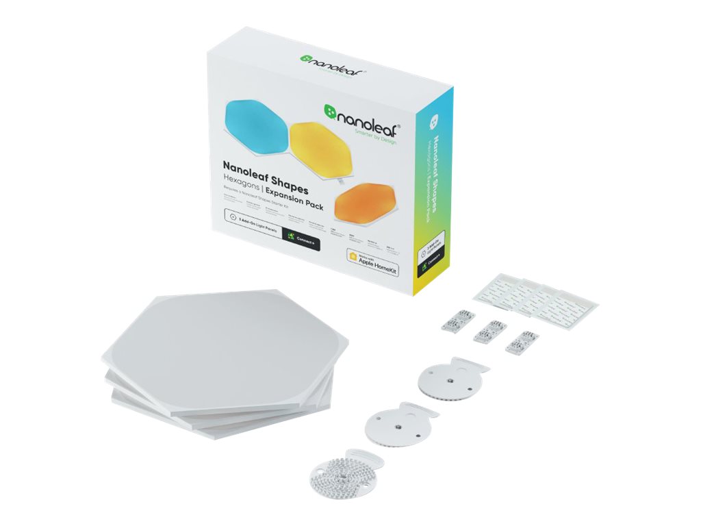 Nanoleaf | Shapes Hexagon - Expansion pack (3 panels) | 16M+ colours - Image 2