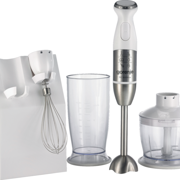 Gorenje | Blender | HBC806QW | Hand Blender | 800 W | Jar material Plastic | Jar capacity 0.5 L | Chopper | White