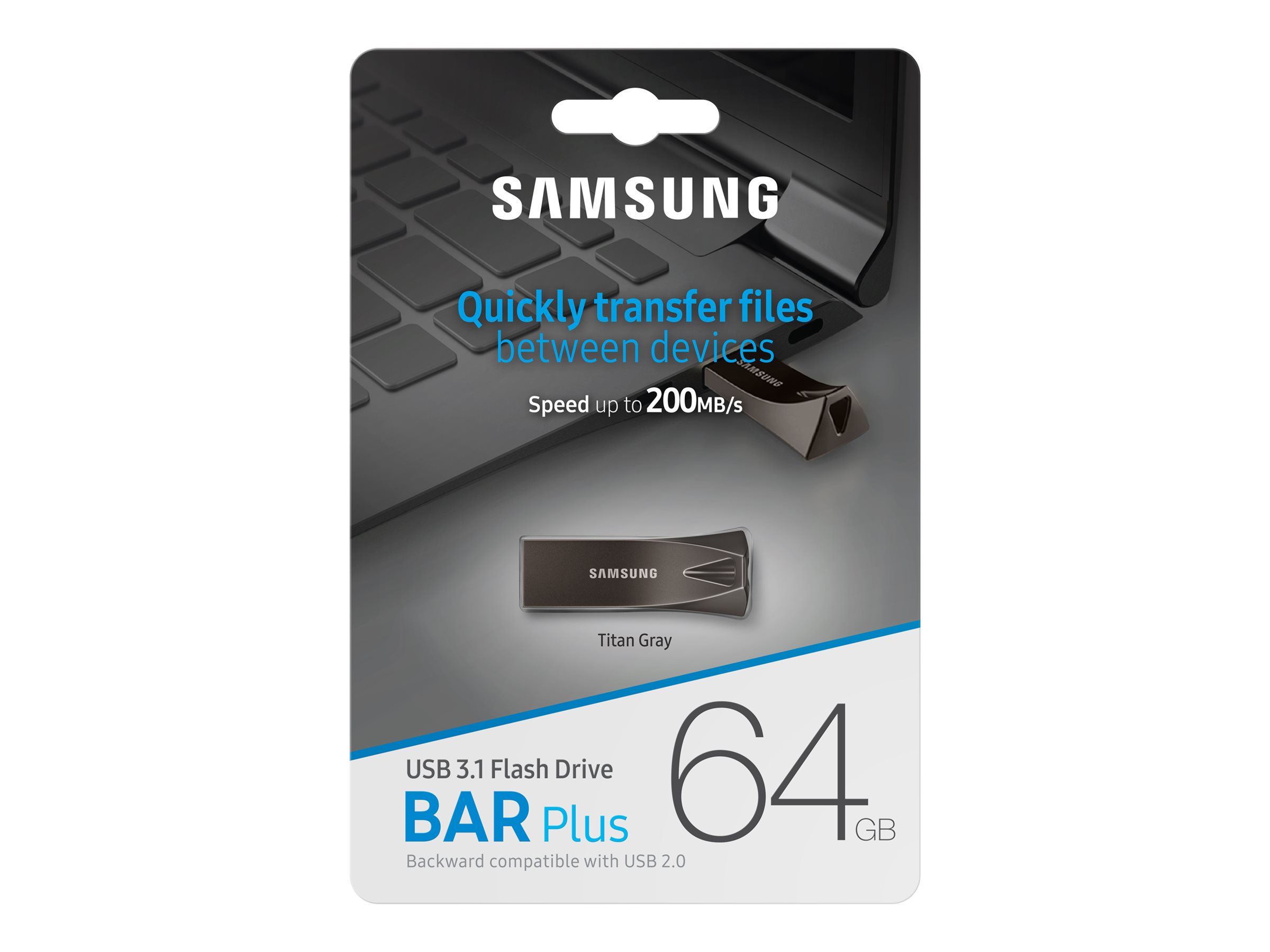 Samsung | BAR Plus | MUF-64BE4/APC | 64 GB | USB 3.1 | Grey - Image 10