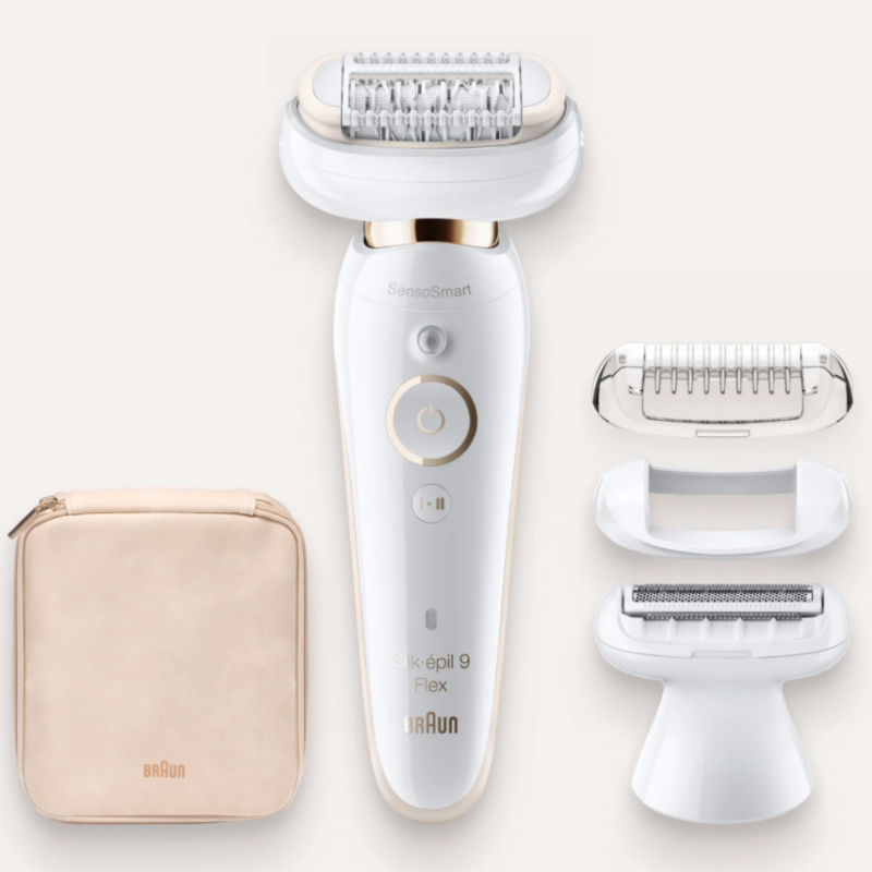 Braun | Epilator | Silk-epil 9 Flex SES9002 | Operating time (max) 40 min | Bulb lifetime (flashes) Not applicable | Number of power levels 2 | Wet & Dry | White/Gold - Image 2