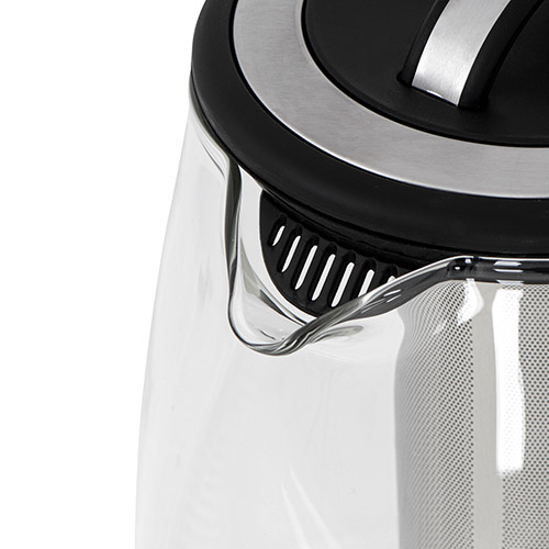 Camry | Kettle | CR 1290 | Standard | 2200 W | 2 L | Plastic/glass | 360° rotational base | Black/Transparent - Image 6