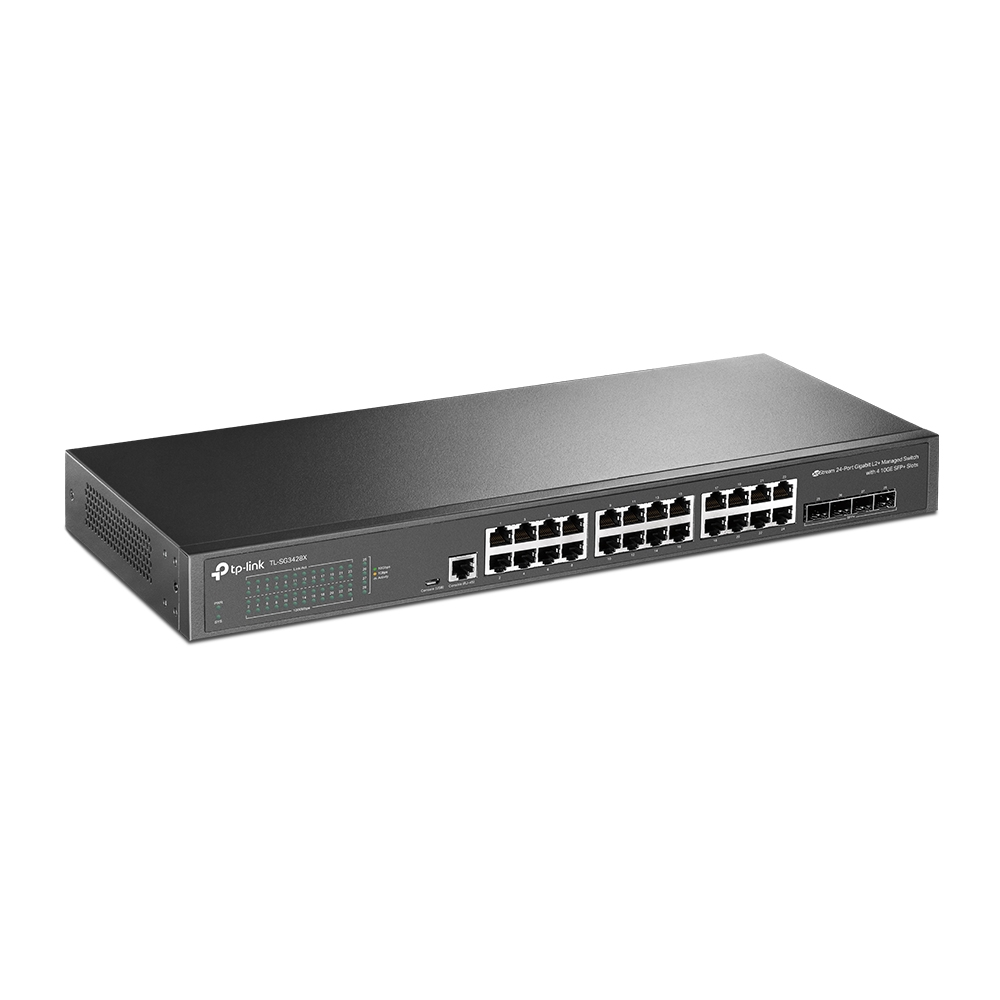 TP-LINK | 24-Port 10/100/1000Mbps Desktop Network Switch | SG3428X | Managed L2+ | Rackmountable | SFP+ ports quantity 4 | Power supply type External - Image 3
