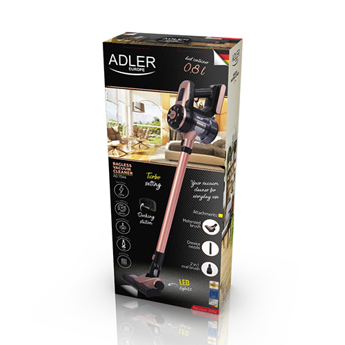 Adler | Vacuum Cleaner | AD 7044 | Cordless operating | Handstick and Handheld | - W | 22.2 V | Operating time (max) 40 min | Bronze | Warranty 24 month(s) - Image 8