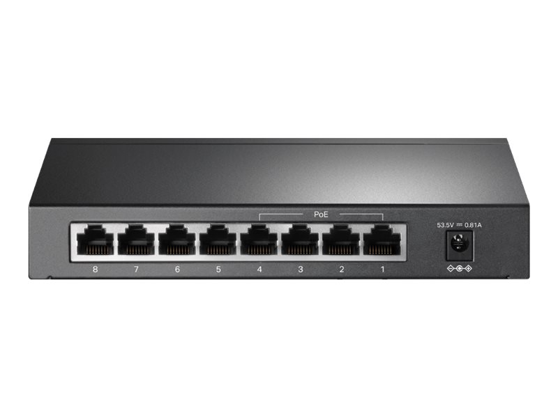 TP-LINK | Switch | TL-SF1008LP | Unmanaged | Desktop | 10/100 Mbps (RJ-45) ports quantity 8 | Power over Ethernet (PoE) ports quantity 4 | Power supply type External - Image 5