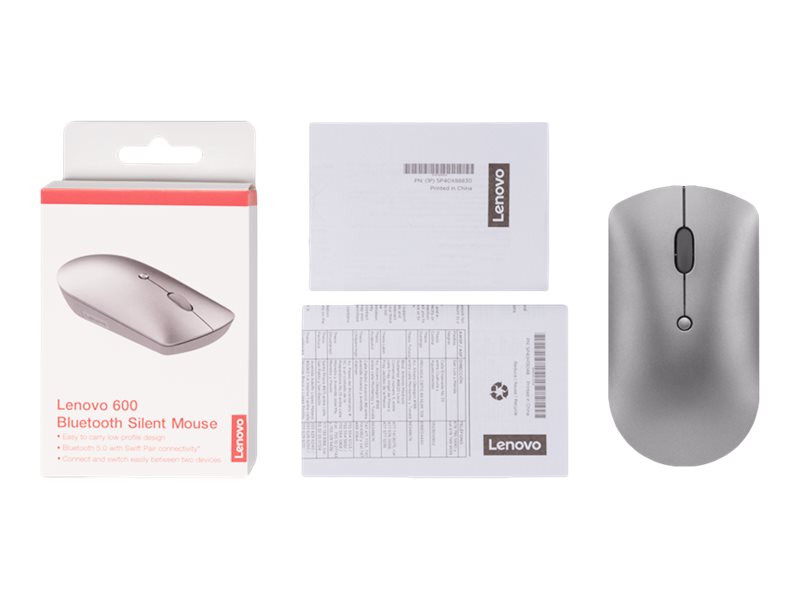 Lenovo | Silent Mouse | 600 | Optical Mouse | Dual-host Bluetooth 5.0 | Iron Grey | 1 year(s) - Image 5