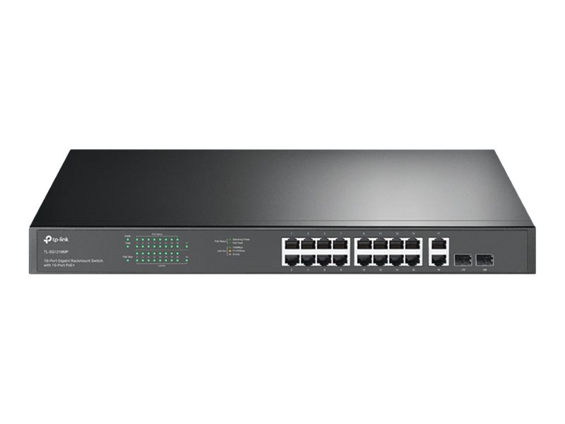 TP-LINK | Switch | TL-SG1218MP | Unmanaged | Rackmountable | 10/100 Mbps (RJ-45) ports quantity 18 | SFP ports quantity 2 | PoE+ ports quantity 16 | Power supply type 100-240VAC, 50-60Hz voltage - Image 3
