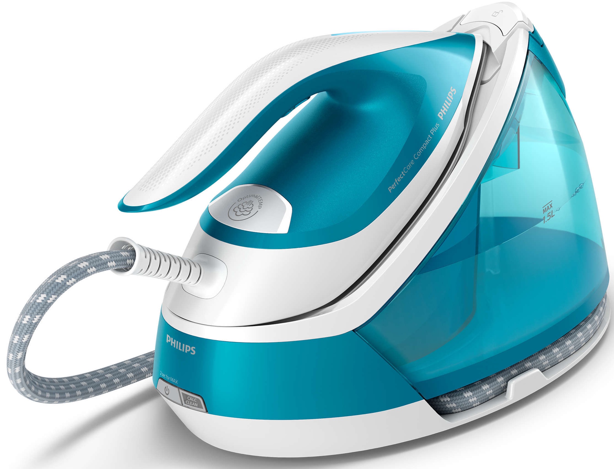 Philips | Iron | GC7920/20 | Steam Iron | Water tank capacity 1500 ml | Continuous steam 120 g/min | Green - Image 3