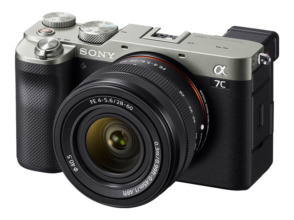 ILCE-7CL Sony Alpha A7C Full-frame Mirrorless Interchangeable Lens Camera with Sony FE 28-60mm F4-5.6 Zoom Lens, Silver | Sony | Full-frame Mirrorless Interchangeable Lens Camera with Sony FE 28-60mm F4-5.6 Zoom Lens | Alpha A7C | Mirrorless Camera body | 24.2 MP | ISO sensitivity (max) 102400 | Display diagonal 3.0 " | Video recording | Wi-Fi | Fast Hybrid AF | Magnification 0.59 x | Viewfinder | CMOS | Silver - Image 4