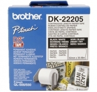 Brother | DK-22205 Continuous Length Paper Label | White | DK | 30.5 m
