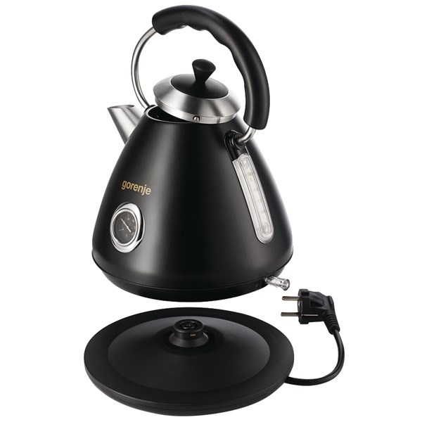 Gorenje | Kettle | K17CLBK | Electric | 2200 W | 1.7 L | Plastic and metal | 360° rotational base | Black - Image 3