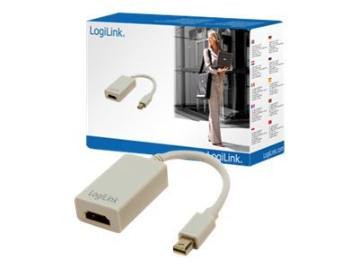 Logilink | Adapter Mini DisplayPort to HDMI with Audio: | Grey | Mini DisplayPort | HDMI A | 0.1 m