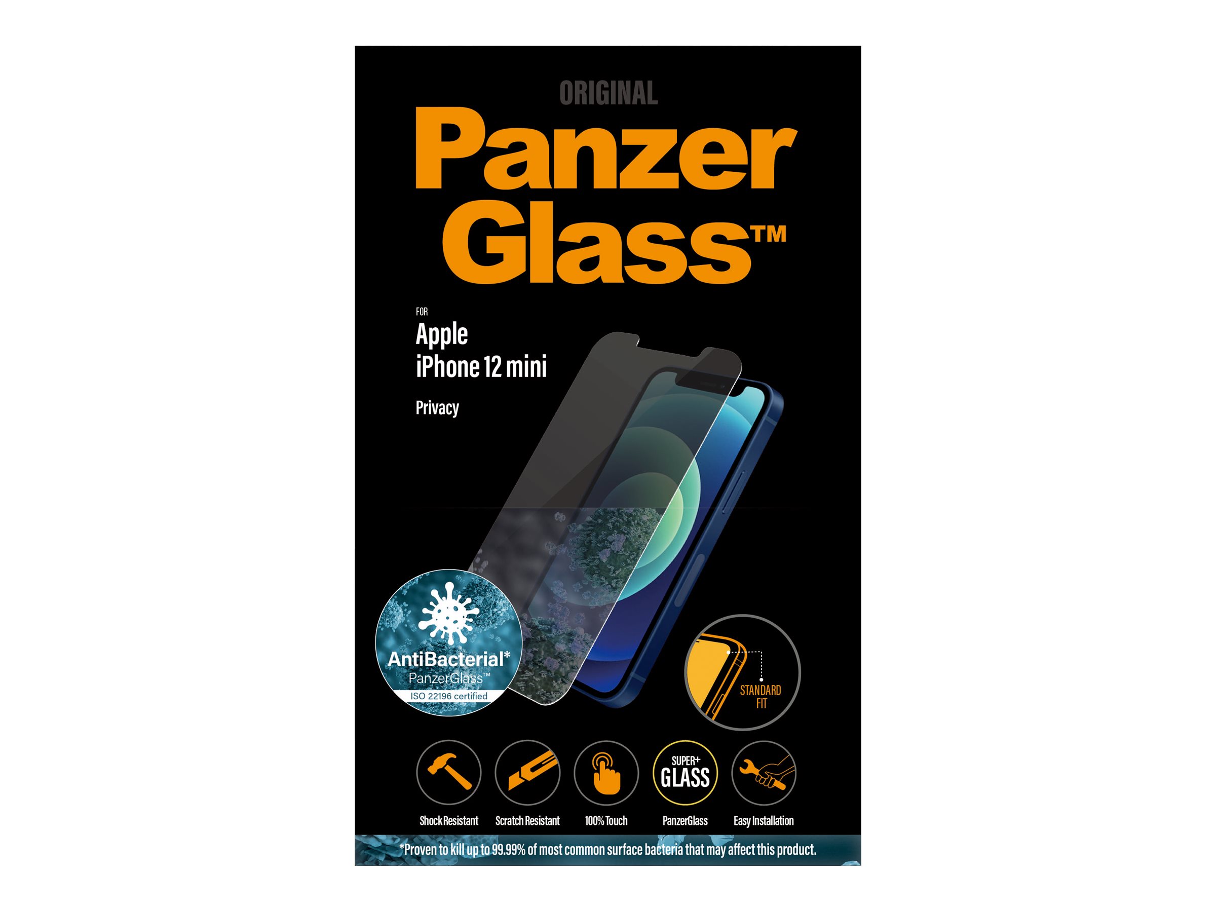 PanzerGlass | Apple | For iPhone 12 Mini | Tempered Glass | Transparent | Privacy glass - Image 2