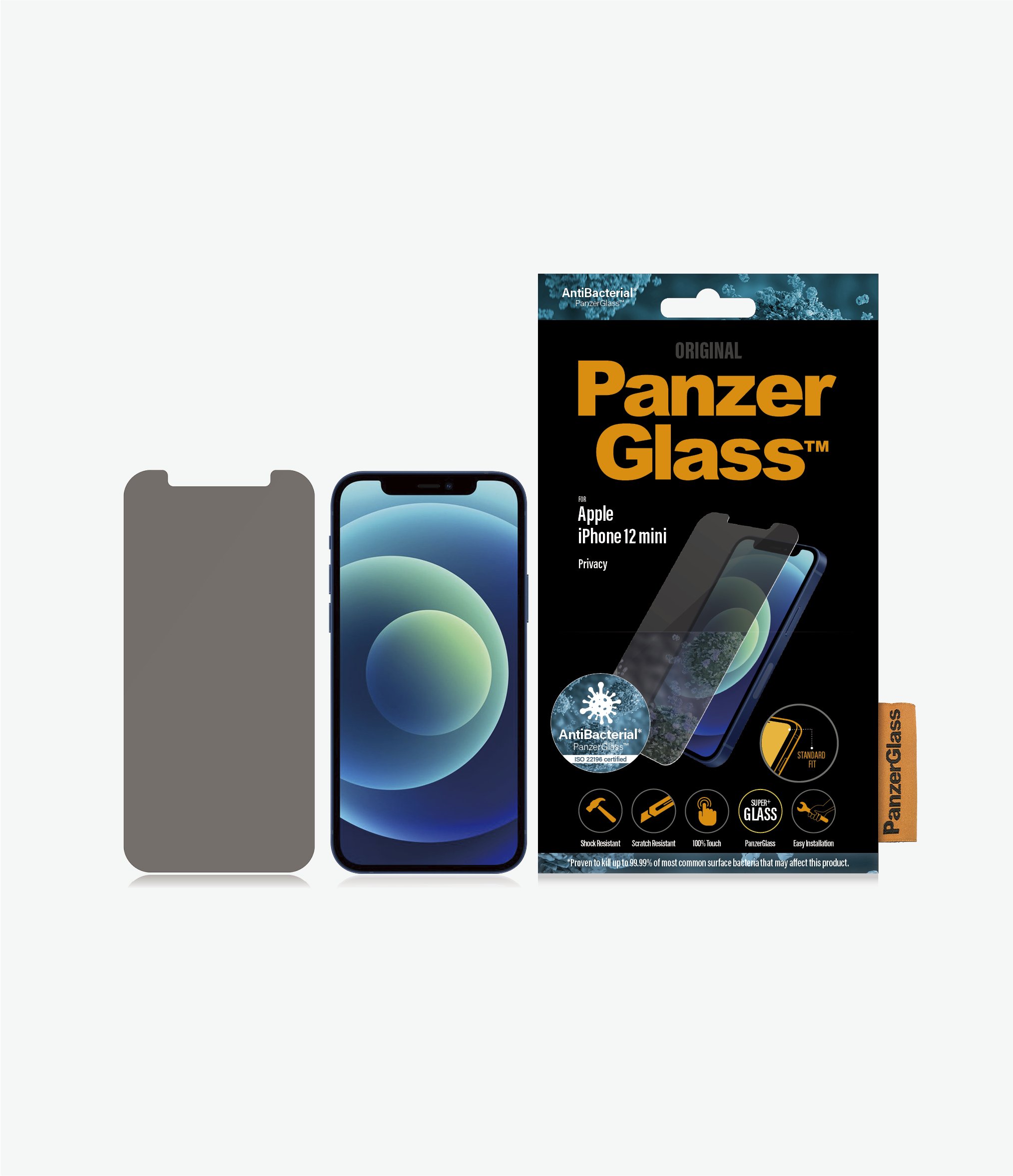 PanzerGlass | Apple | For iPhone 12 Mini | Tempered Glass | Transparent | Privacy glass - Image 3