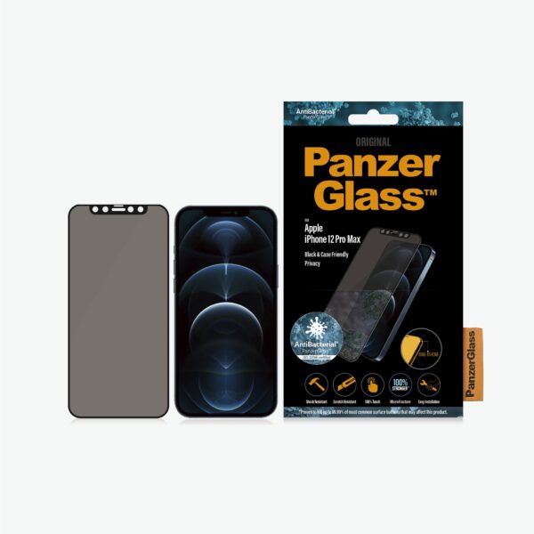 PanzerGlass | Apple | iPhone 12 Pro Max | Glass | Black | Privacy glass