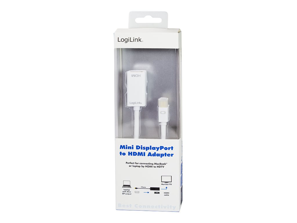 Logilink | Adapter Mini DisplayPort to HDMI with Audio: | Grey | Mini DisplayPort | HDMI A | 0.1 m - Image 3