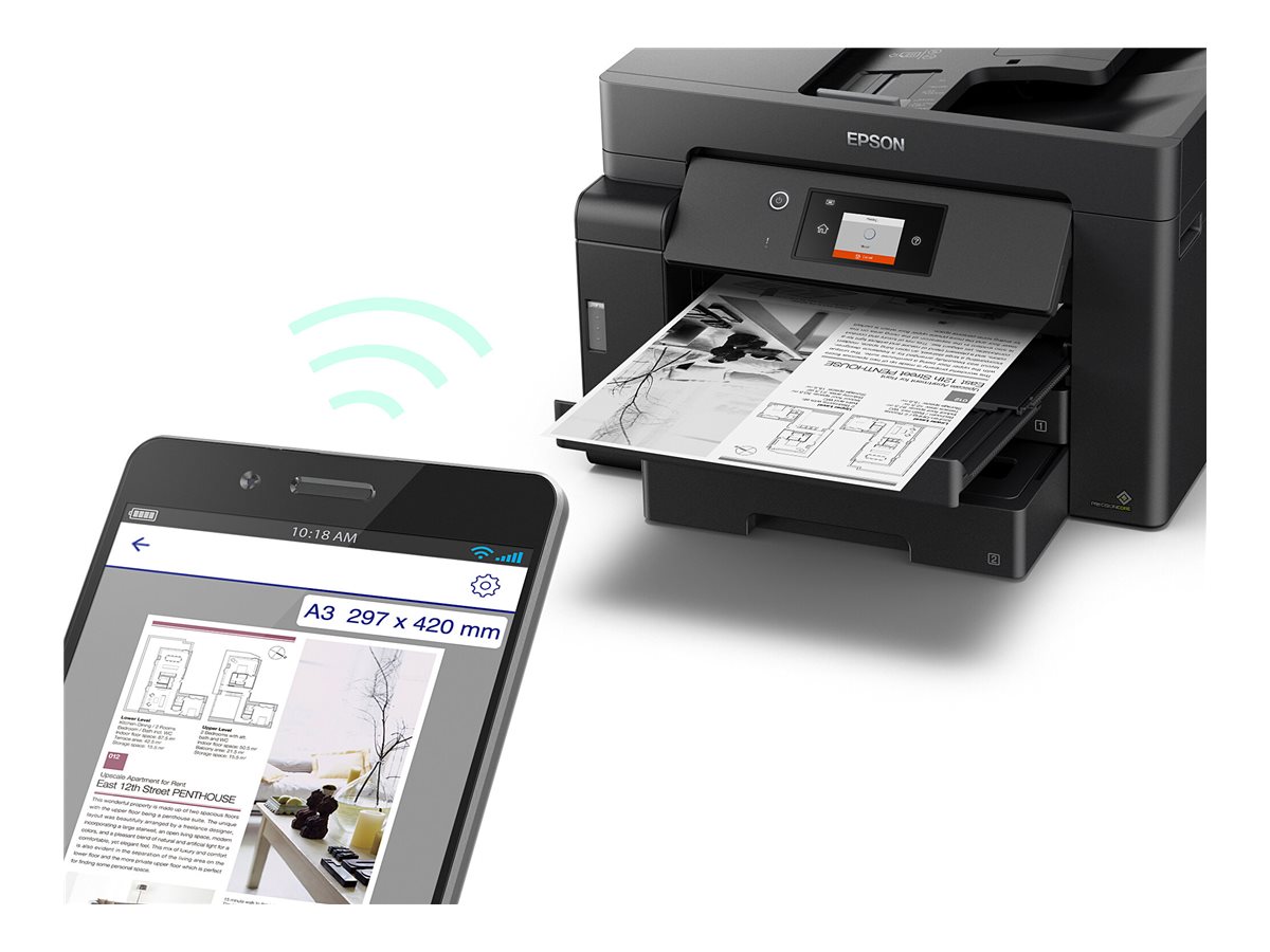 Epson Multifunctional Printer | EcoTank M15140 | Inkjet | Mono | Inkjet Multifunctional Printer | A3+ | Wi-Fi | Black - Image 11