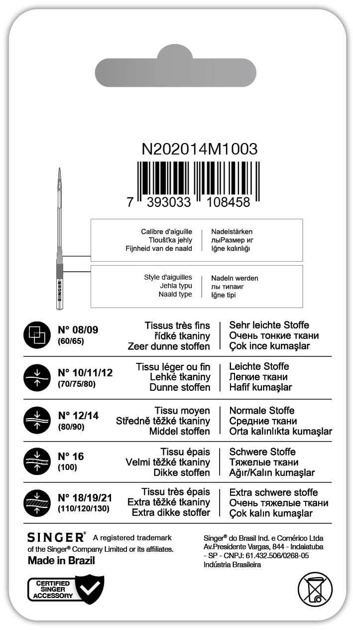 Singer | Needle, 2020 SZ14 BLST W/10 - Image 2