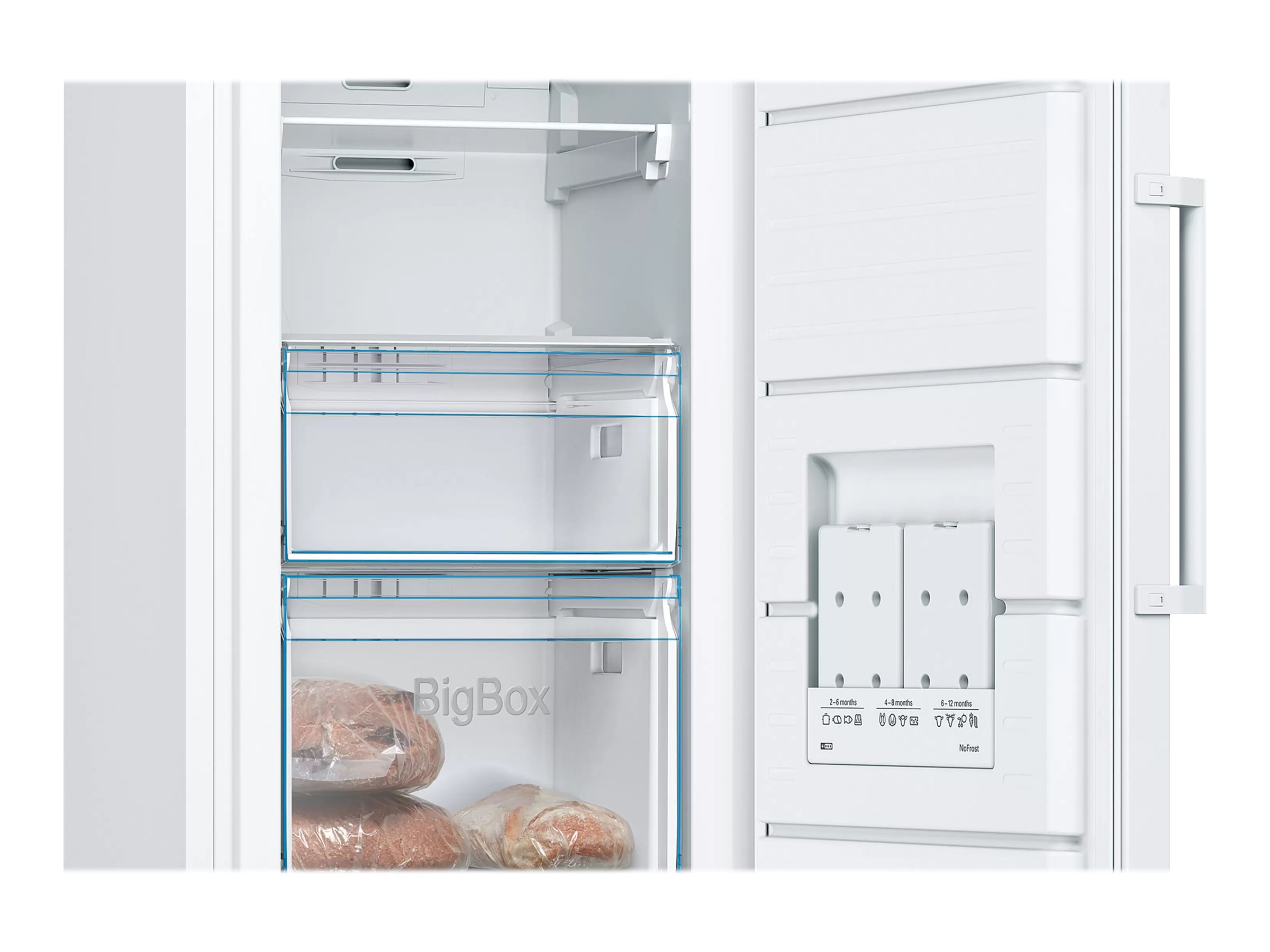 Bosch | Freezer | GSN29VWEP | Energy efficiency class E | Upright | Free standing | Height 161 cm | Total net capacity 200 L | No Frost system | Display | White - Image 7