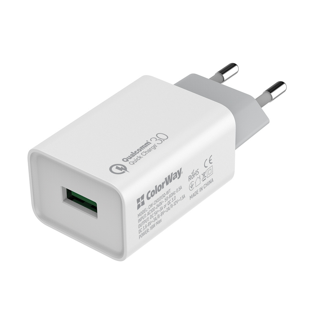 ColorWay | AC Charger | 1USB Quick Charge 3.0 | 1xUSB - Image 2