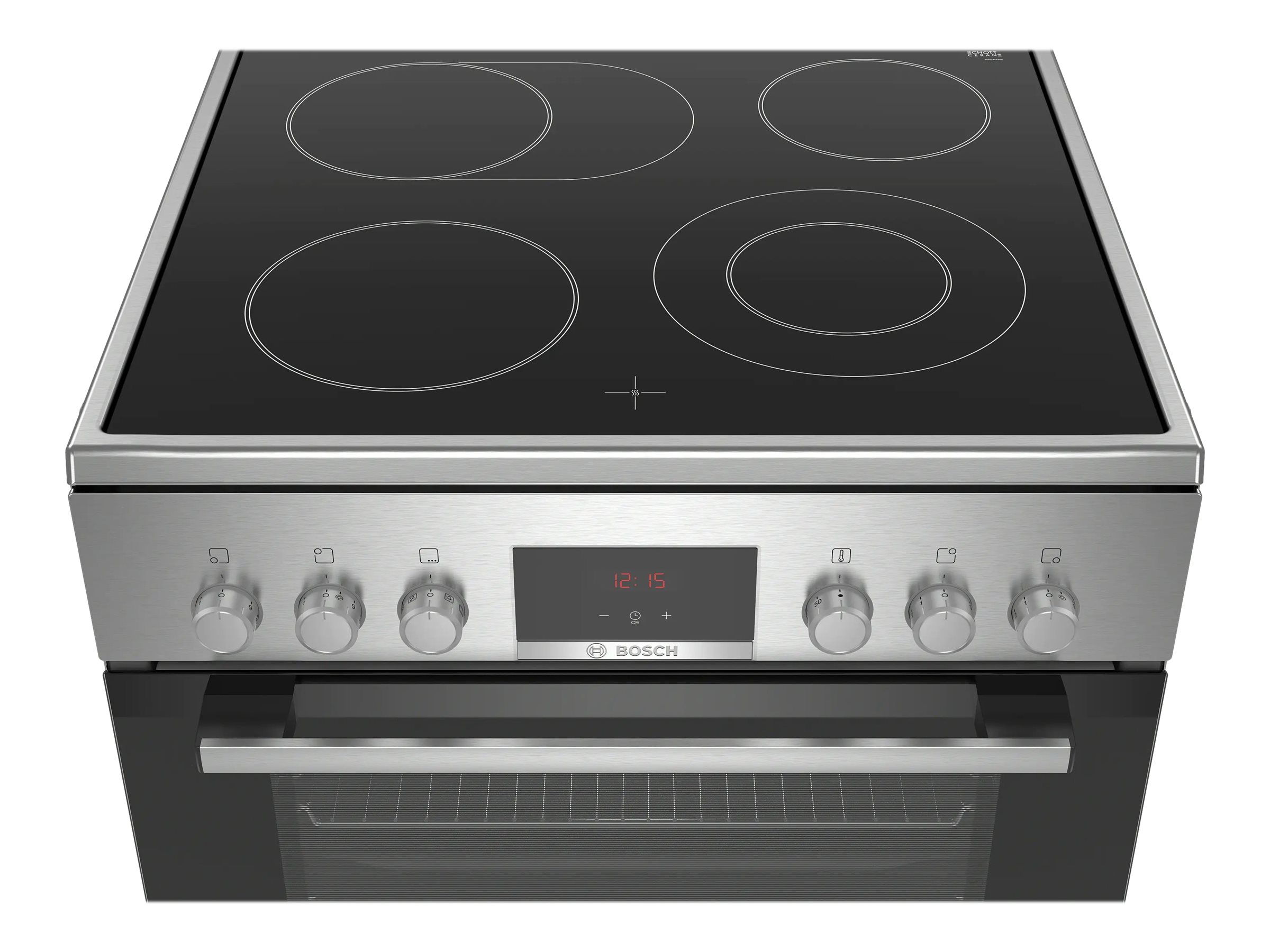 Bosch | Cooker | HKR39A250U | Hob type Vitroceramic | Oven type Electric | Stainless steel | Width 60 cm | Electronic ignition | Grilling | LED | Depth 60 cm | 66 L - Image 7