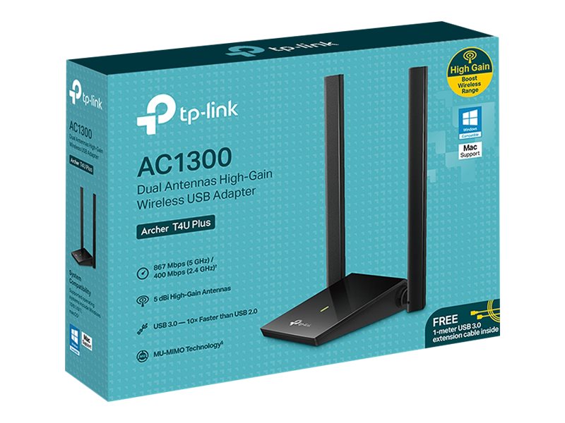 TP-LINK | Archer | 2×External | T4U Plus | 2.4GHz/5GHz | 400+867 Mbit/s - Image 8