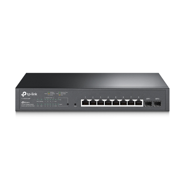 TP-LINK | JetStream 10-Port Gigabit Smart PoE Switch | TL-SG2210MP | Managed L2 | Rackmountable | SFP ports quantity 2 | PoE+ ports quantity 8 | Power supply type Single