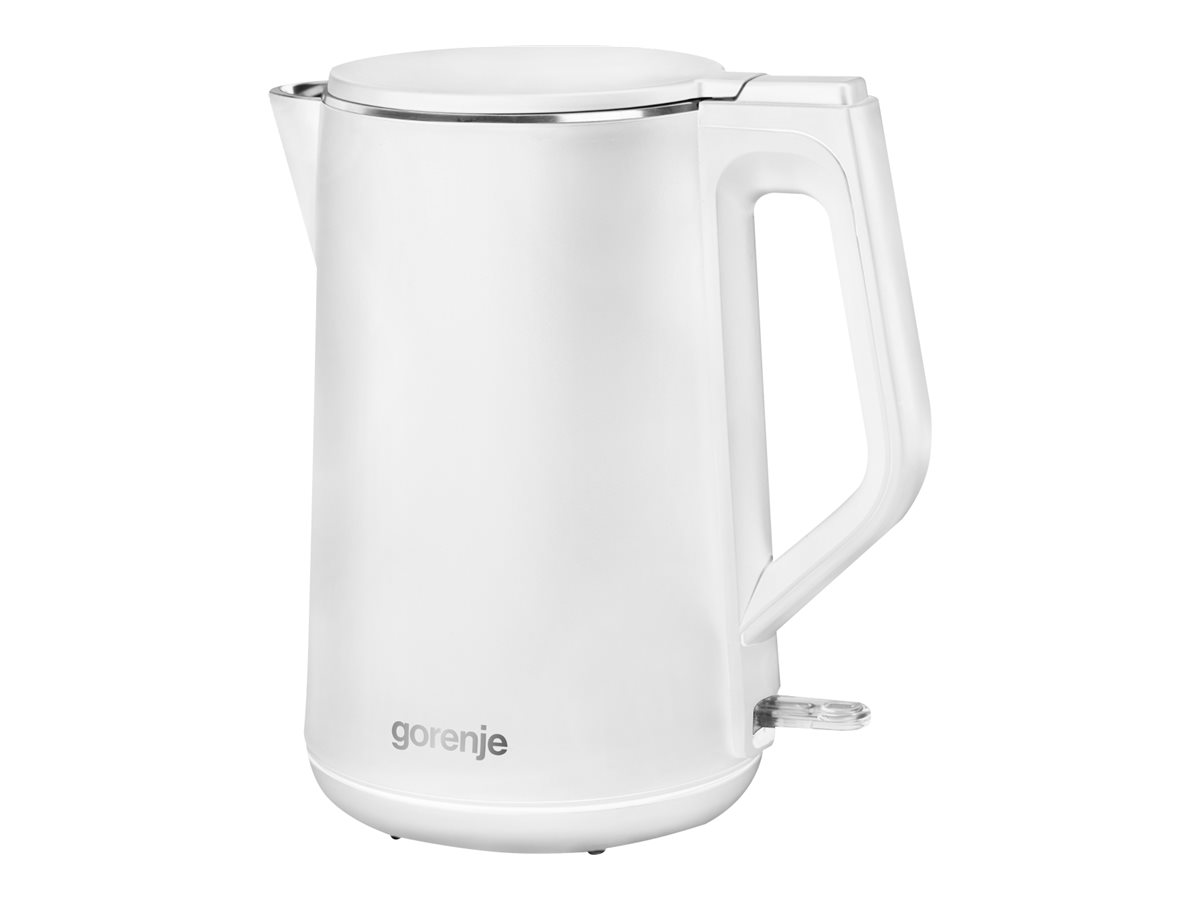 Gorenje | Kettle | K15DWW | Electric | 2200 W | 1.5 L | Plastic + metal | 360° rotational base | White - Image 3