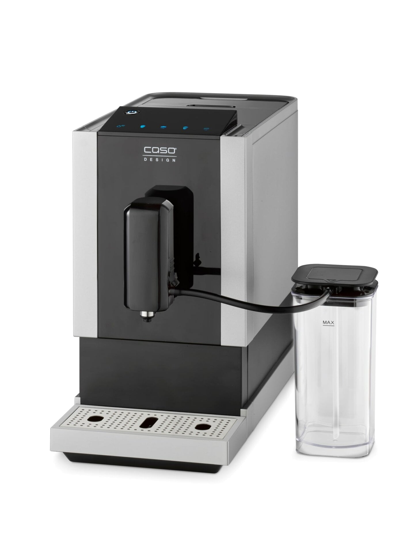 Caso | Coffee Machine | Café Crema Touch | Pump pressure 19 bar | Built-in milk frother | Automatic | 1470 W | Black/Stainless steel - Image 2