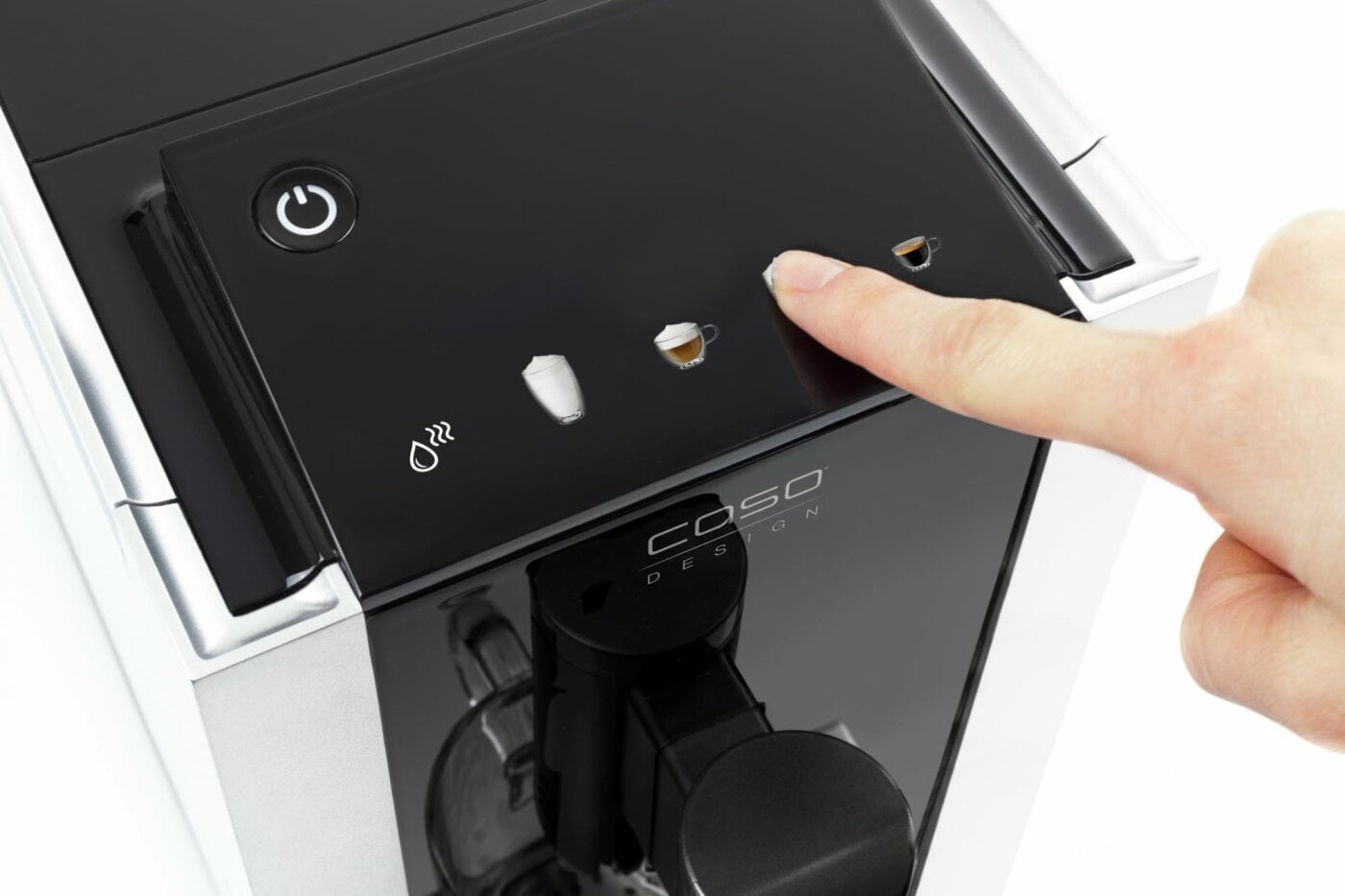 Caso | Coffee Machine | Café Crema Touch | Pump pressure 19 bar | Built-in milk frother | Automatic | 1470 W | Black/Stainless steel - Image 7