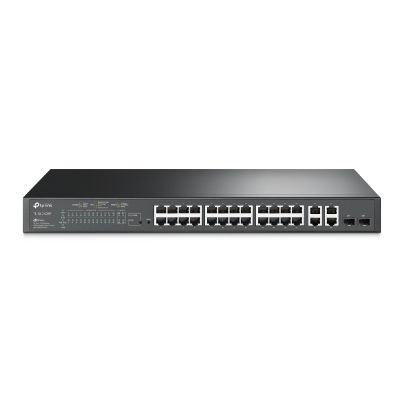 TP-LINK | Switch Web managed | TL-SL2428P | Managed L2 | Rackmountable | 10/100 Mbps (RJ-45) ports quantity 24 | Gigabit Ethernet (copper) ports quantity 4 | Power supply type Single