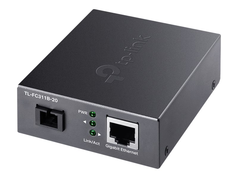 TP-LINK | Gigabit Single-Mode WDM Media Converter | TL-FC311B-20 | Gigabit SC Fiber Port | 10/100/1000 Mbps RJ45 Port (Auto MDI/MDIX) - Image 2