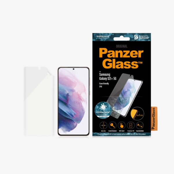 PanzerGlass | Samsung | Galaxy S21+ | Self-healing TPU | Transparent | Case Friendly