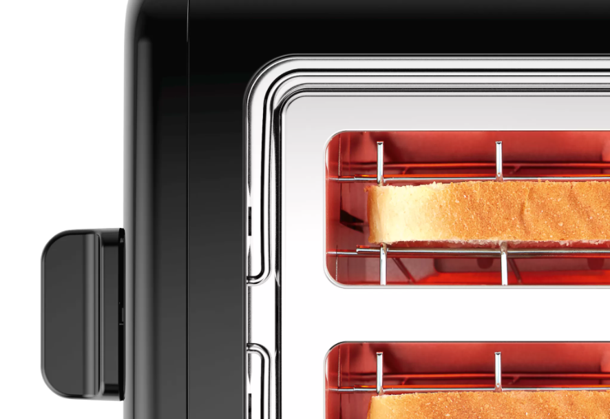 Bosch | DesignLine Toaster | TAT3P423 | Power 970 W | Number of slots 2 | Housing material Stainless steel | Black - Image 7