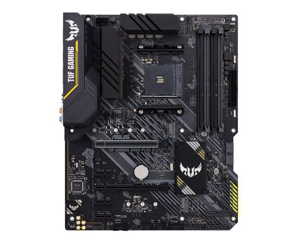 Asus | TUF GAMING B450-PLUS II | Processor family AMD | Processor socket AM4 | DDR4 | Memory slots 4 | Number of SATA connectors 6 x SATA-600 (RAID) | Chipset AMD B | ATX