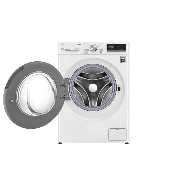 LG | Washing Machine With Dryer | F2DV5S7S1E | Energy efficiency class D | Front loading | Washing capacity 7 kg | 1200 RPM | Depth 46 cm | Width 60 cm | Display | LED | Drying system | Drying capacity 5 kg | Steam function | Direct drive | Wi-Fi | White - Image 3