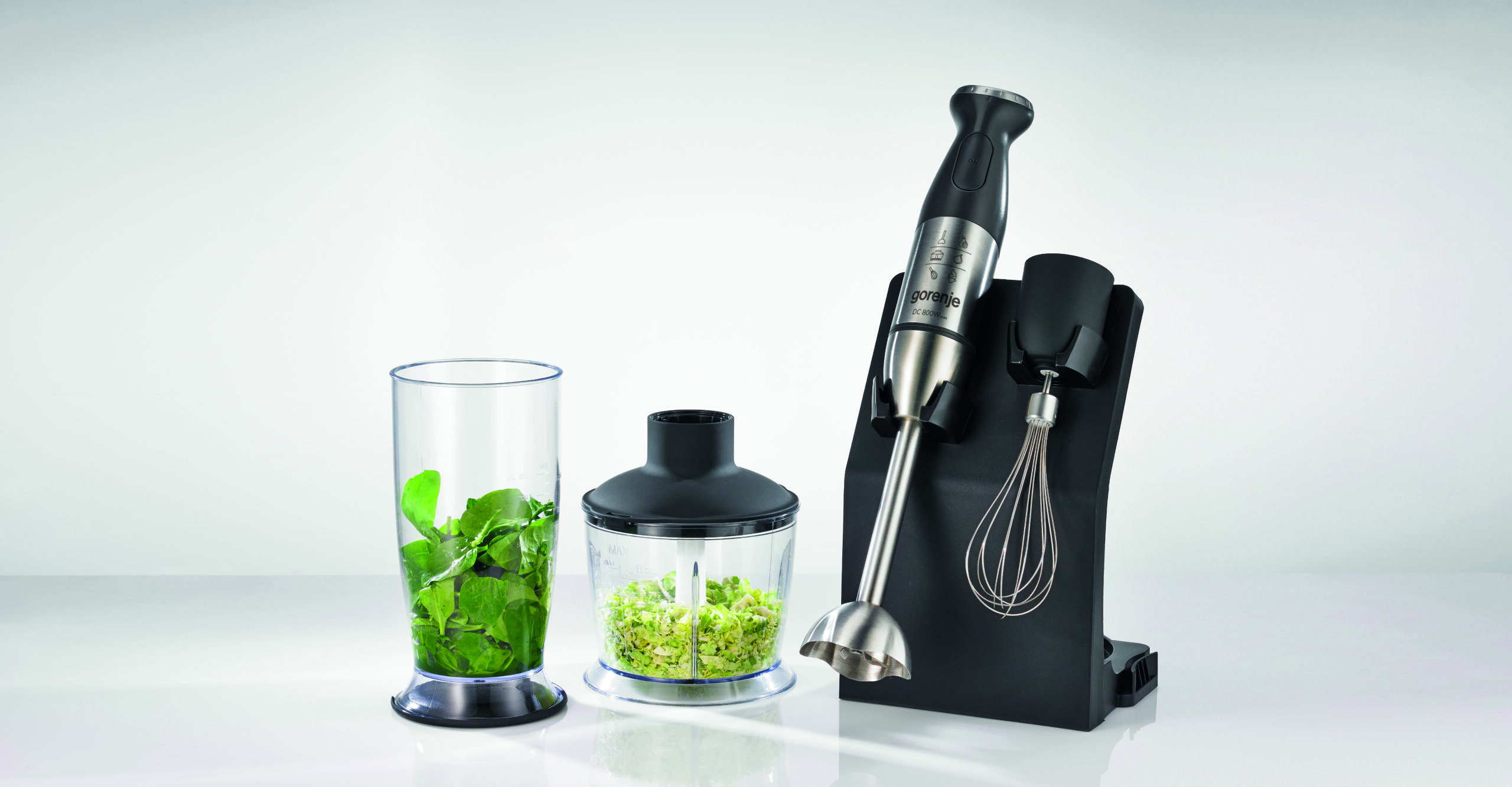 Gorenje | Blender | HBC807QB | Hand Blender | 800 W | Number of speeds Variable | Chopper | Black - Image 4