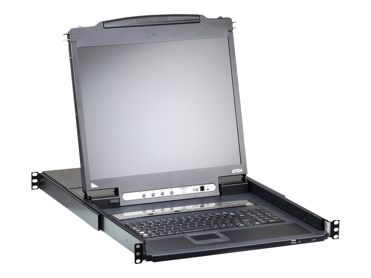 Aten | KVM over IP Switch with Daisy-Chain Port and USB Peripheral Support | 8-Port PS/2-USB VGA 19" LCD KVM - Image 4