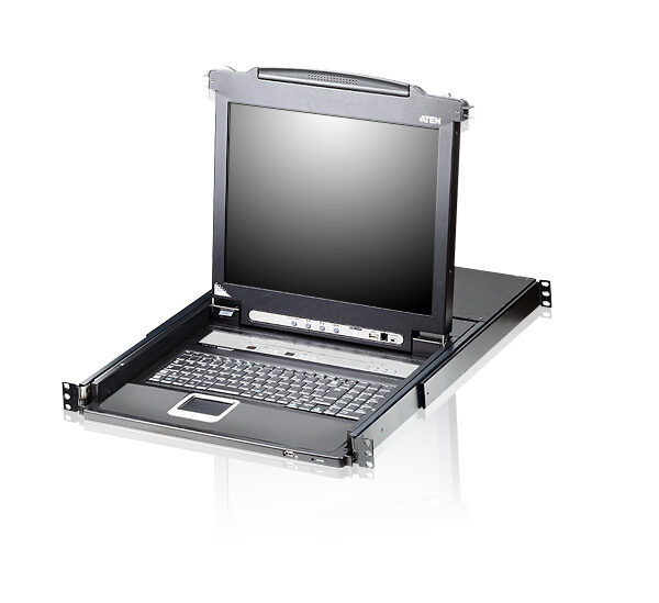 Aten | 8-Port PS/2-USB VGA 19" LCD KVM Switch with Daisy-Chain Port and USB Peripheral Support | CL5708N