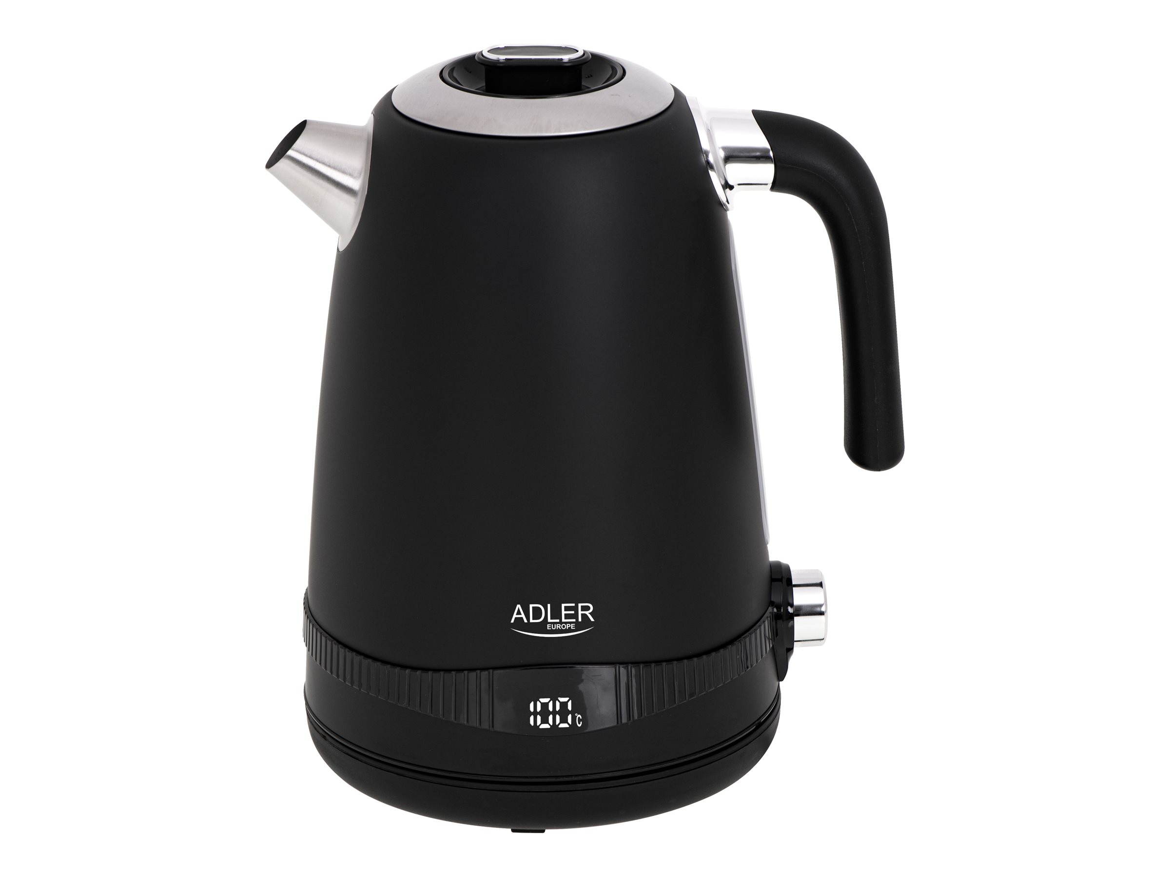 Adler | Kettle | AD 1295b | Electric | 2200 W | 1.7 L | Stainless steel | 360° rotational base | Black - Image 4