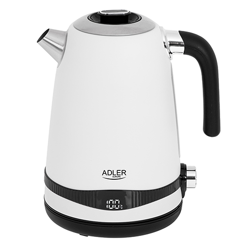 Adler | Kettle | AD 1295w | Electric | 2200 W | 1.7 L | Stainless steel | 360° rotational base | White