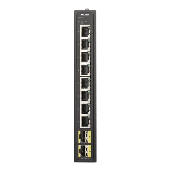 D-Link DIS-100G-10S Switch L2 Unmanaged Industrial, 8x10/100/1000Base-T ports, 2 SFP ports, Steel case | D-Link | 60 month(s)
