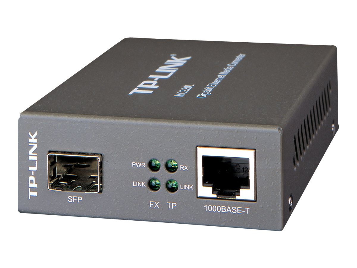 TP-LINK | Gigabit Ethernet Media Converter | MC220L | Gigabit SFP port | 10/100/1000M RJ45 port (Auto MDI/MDIX) - Image 2