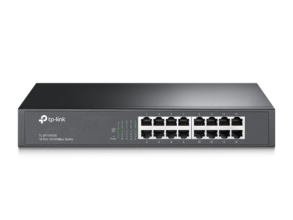 TP-LINK | Switch | TL-SF1016DS | Unmanaged | Desktop/Rackmountable | 10/100 Mbps (RJ-45) ports quantity 16 | Power supply type External