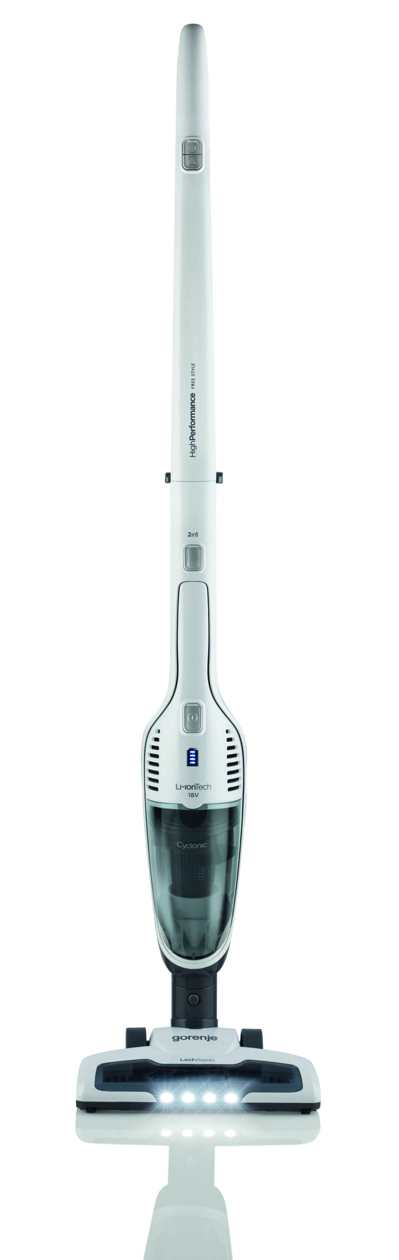 Gorenje | Vacuum cleaner | SVC180FW | Handstick 2in1 | Handstick | 18 V | Operating time (max) 50 min | White | Warranty 24 month(s) | Battery warranty 12 month(s)