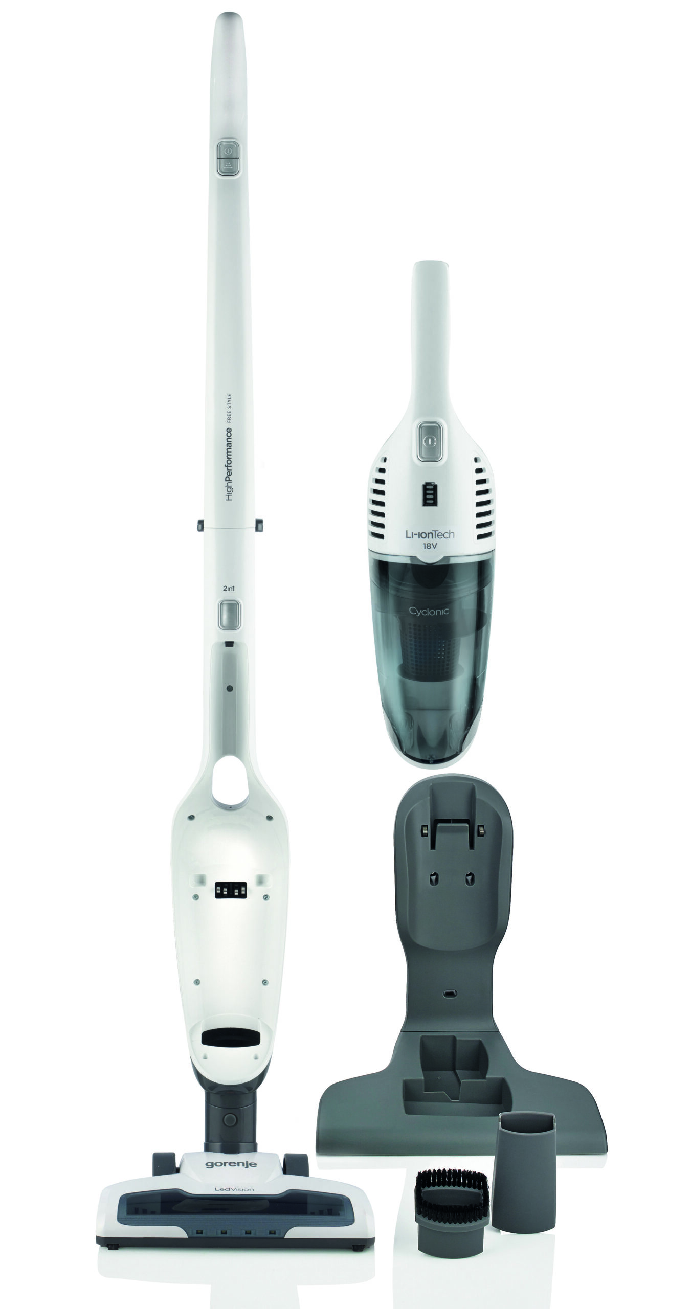 Gorenje | Vacuum cleaner | SVC180FW | Handstick 2in1 | Handstick | 18 V | Operating time (max) 50 min | White | Warranty 24 month(s) | Battery warranty 12 month(s) - Image 2