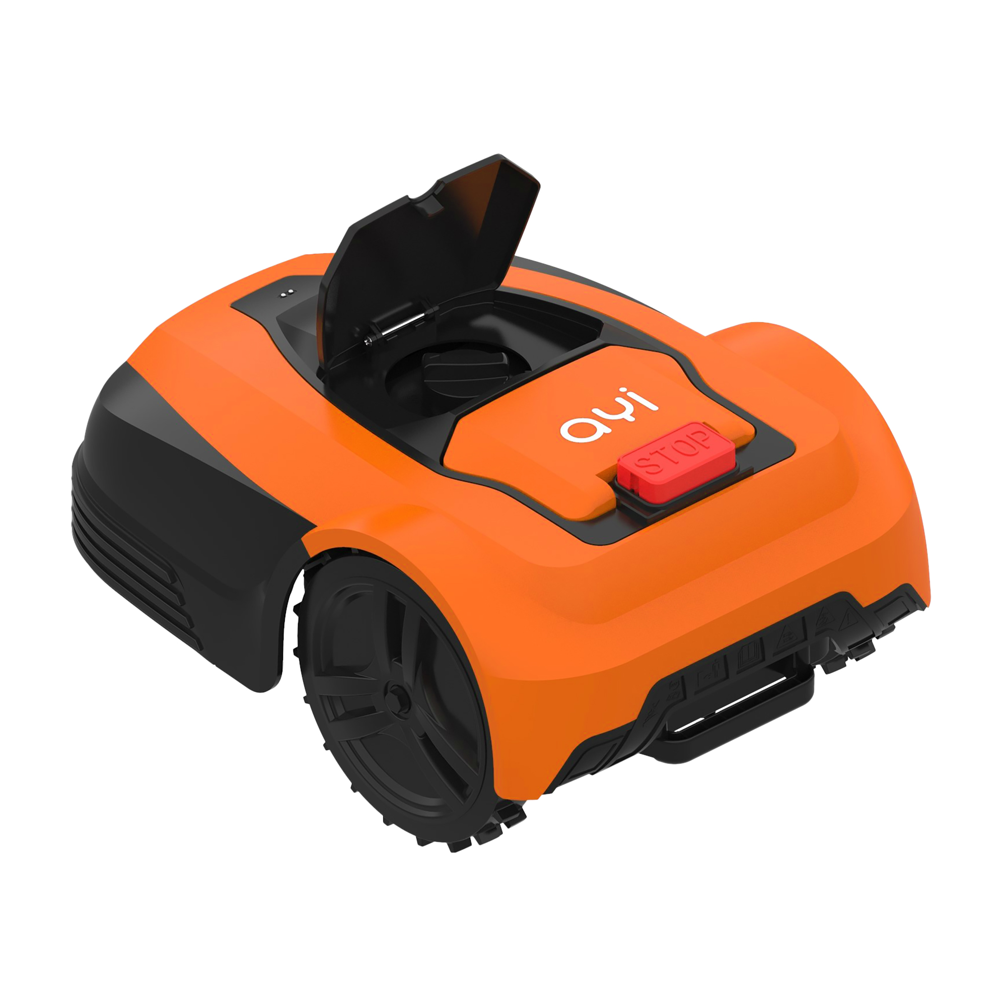 AYI | Robot Lawn Mower | A1 600i | Orange/Black | Mowing Area 600 m² | WiFi APP Yes (Android; iOs) | Working time 60 min | Brushless Motor | Maximum Incline 37 % | Speed 22 m/min | Waterproof IPX4 | 68 dB | 2600 mAh | 120 m boundary wire; 120 pcs. staples; 9 x Cutting blades; 2 x Distance Gauges; 1 x Charging Station, 10 x Cutting Blade Screws, 1 x 5 m Extension Cord, 4 x Nails For Fixing Charging Station, 1 x Allen Key - Image 8