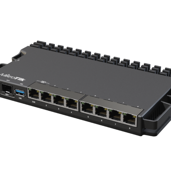 MikroTik Wired Ethernet Router RB5009UG+S+IN, Quad core 1.4 GHz CPU, 1xSFP+, 7xGigabit LAN, 1x2.5G LAN, 1xUSB, Can be powered in 3 different ways, CPU temperature monitor, Mounts FOUR of these Routers in a Single 1U Rackmount Space, RouterOS L5 | MikroTik | Wired Ethernet Router | RB5009UG+S+IN | No Wi-Fi | 10/100/1000 Mbit/s | Ethernet LAN (RJ-45) ports 7 | Mesh Support No | MU-MiMO No | No mobile broadband | 1 | 12 month(s)
