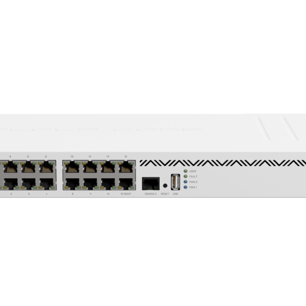 Mikrotik Cloud Core Router CCR2004-16G-2S+, 2x10G SFP+ ports, 16x Gigabit LAN ports, 1x RJ45 Serial port, 4 core CPU, 4 GB RAM, Dual redundant power supply, CPU and PCB temperature monitor, RouterOS L6 | MikroTik | Cloud Core Router | CCR2004-16G-2S+ | No Wi-Fi | 1 | 12 month(s)